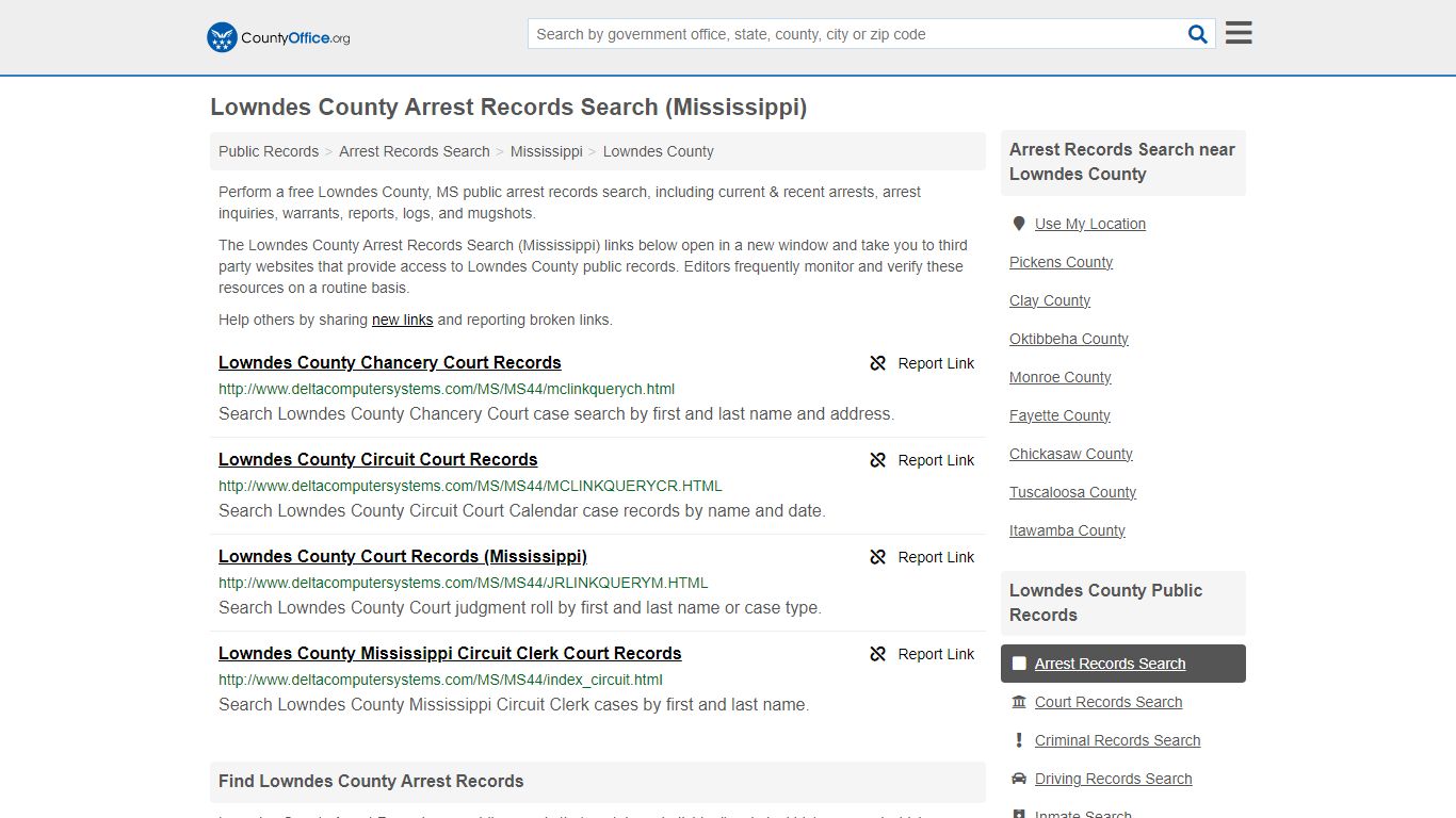 Arrest Records Search - Lowndes County, MS (Arrests & Mugshots)