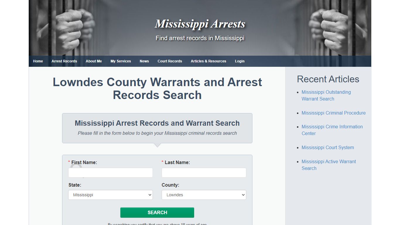 Lowndes County Warrants and Arrest Records Search - Mississippi Arrests