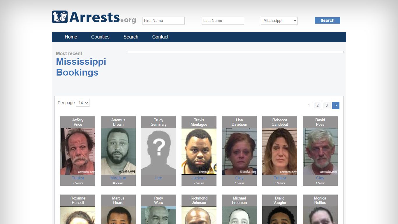 Mississippi Arrests and Inmate Search